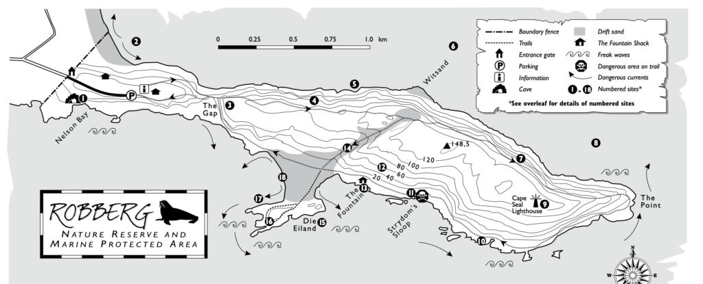 Robberg Nature Reserve Karte