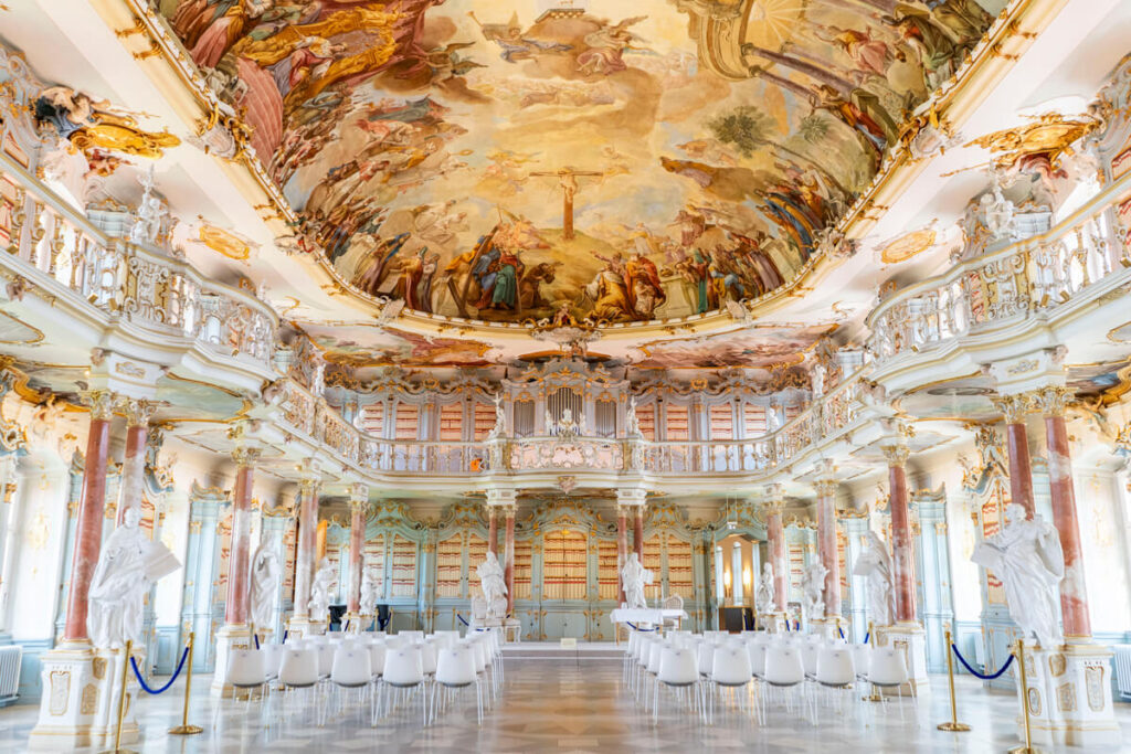 Bibliothekssaal Kloster Bad Schussenried Oberschwaben-Allgäu