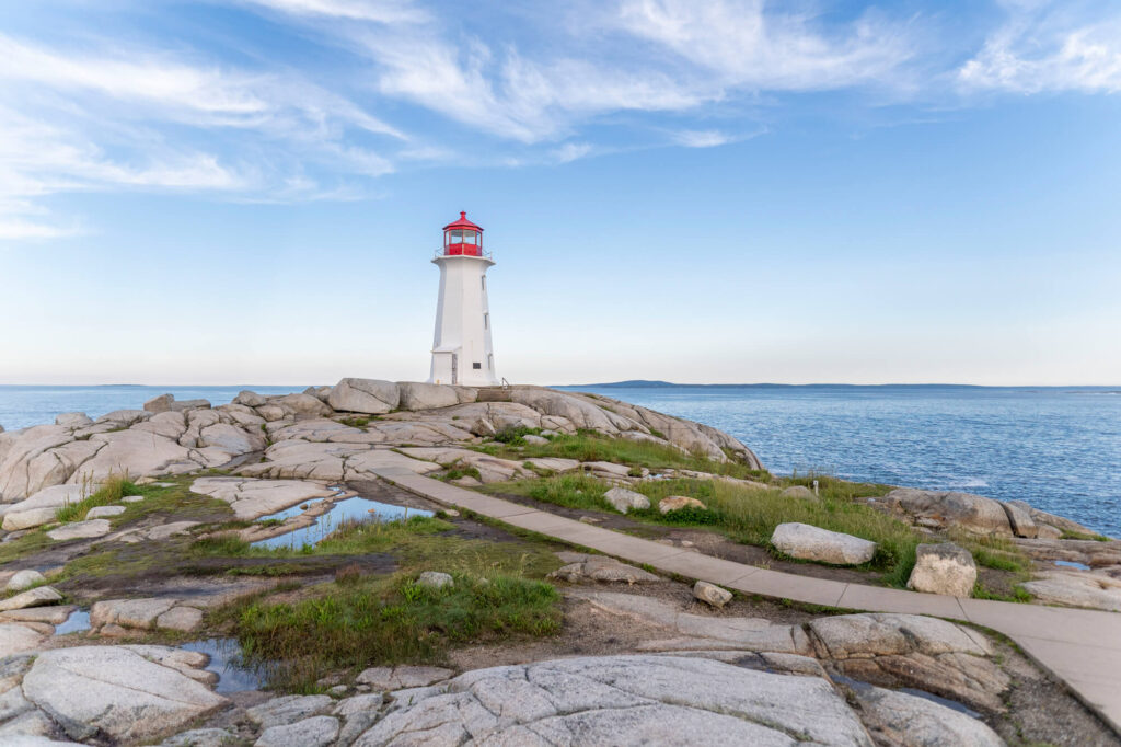 Nova Scotia in Kanada Peggys Cove Leuchtturm