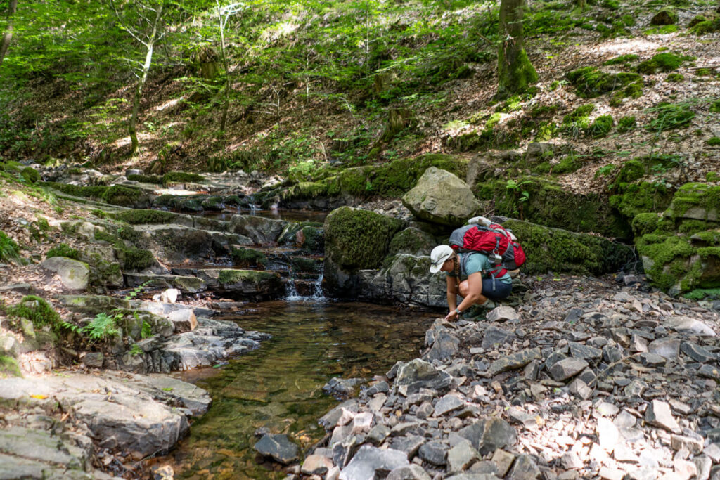 Wanderung Abkühlung Bach