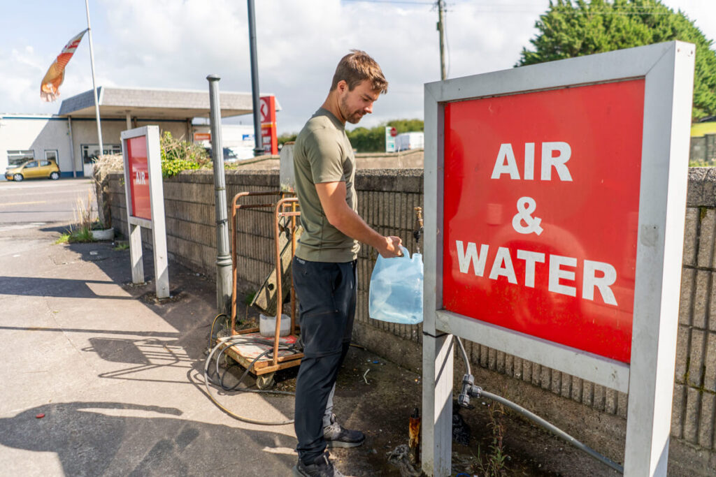 Frischwasser auffüllen Tankstelle