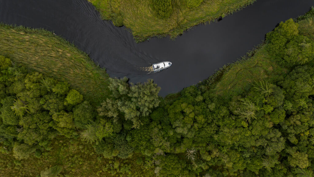 Shannon River Irland Drohnenaufnahme