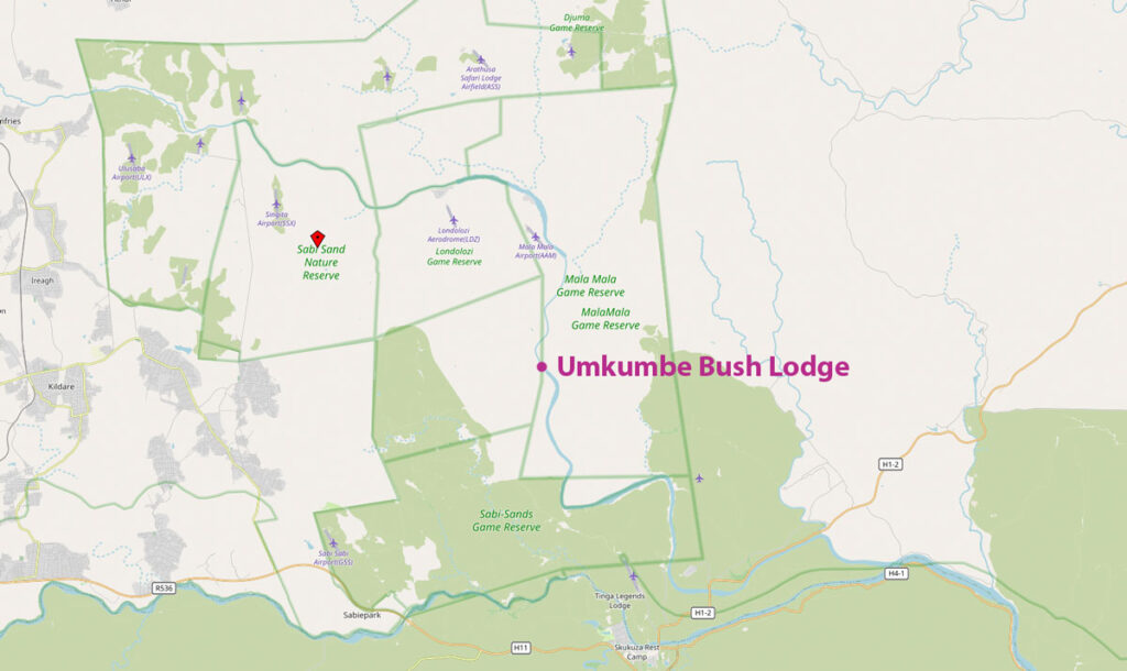 Umkumbe Bush Lodge Karte
