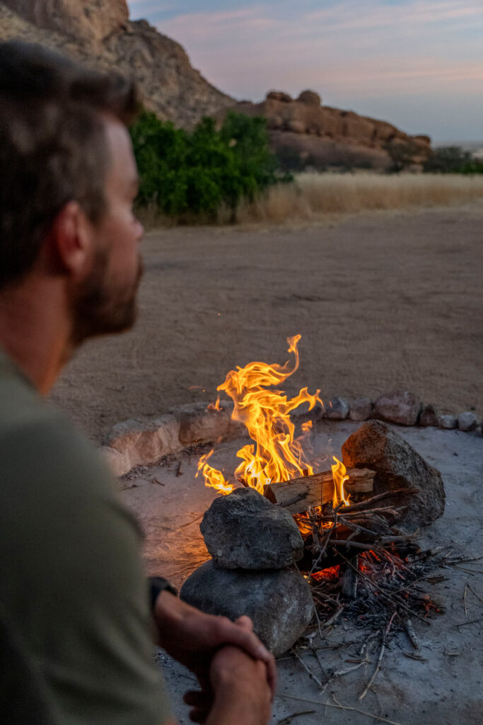 Lagerfeuer Namibia Spitzkoppe