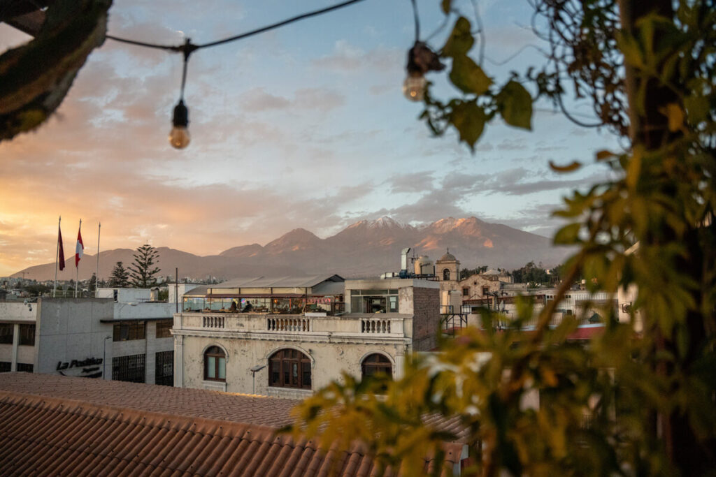Rooftop Bar Aussicht Arequipa