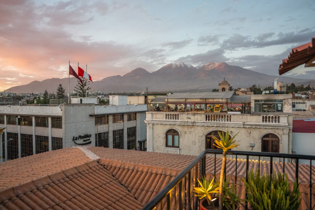 Arequipa Sonnenuntergang Vulkane Peru