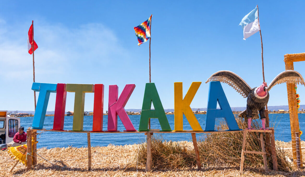 Titicacasee Peru Uros-Inseln